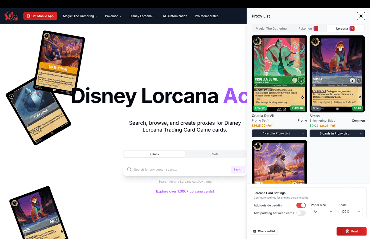 Disney Lorcana Now Available on TCG Stacked