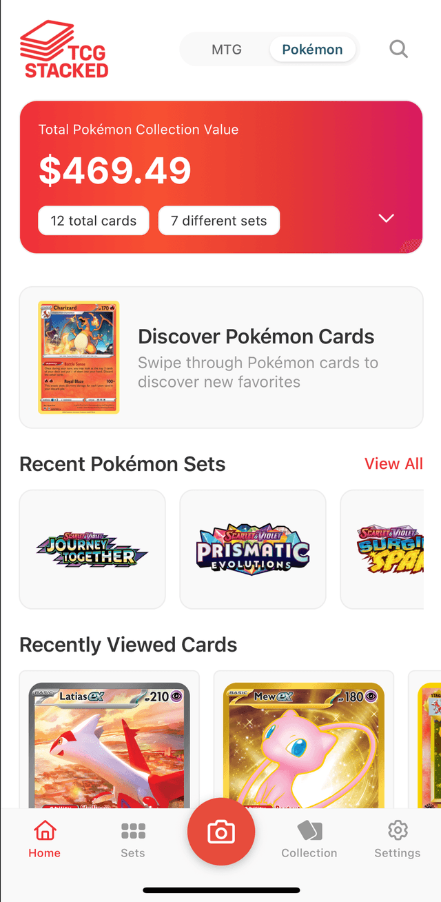 TCG Stacked Android App